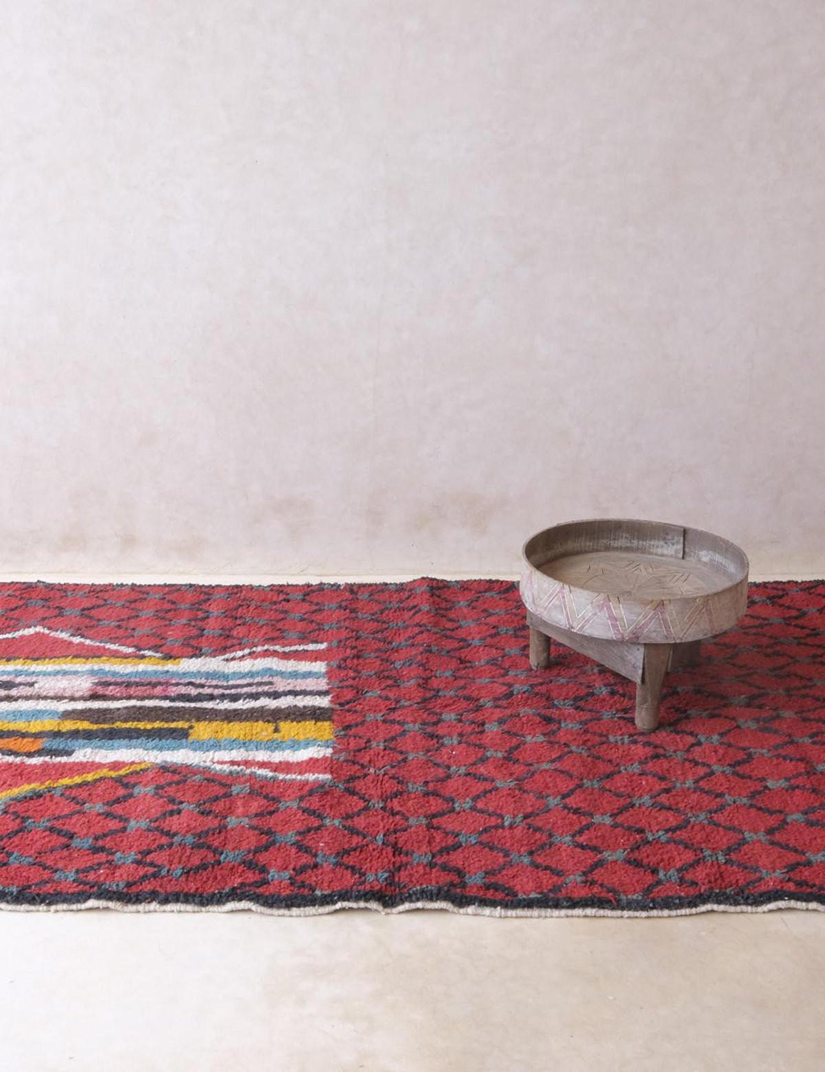 BERBERTEPPICH ethnisch schick aus Wolle 200x 300 cm - Rot, Naturmaterialien (200/300cm) - AFK Living