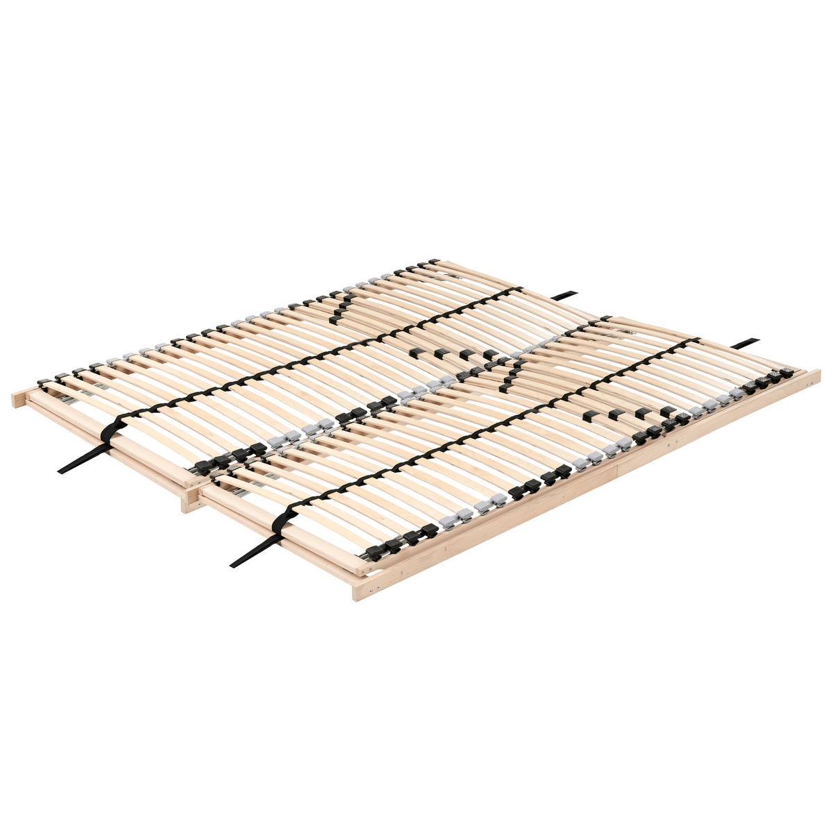 LATTENROST manuell verstellbar 180/200 cm Monthois - Hellbraun/Braun, Holz (180/200cm) - Beliani