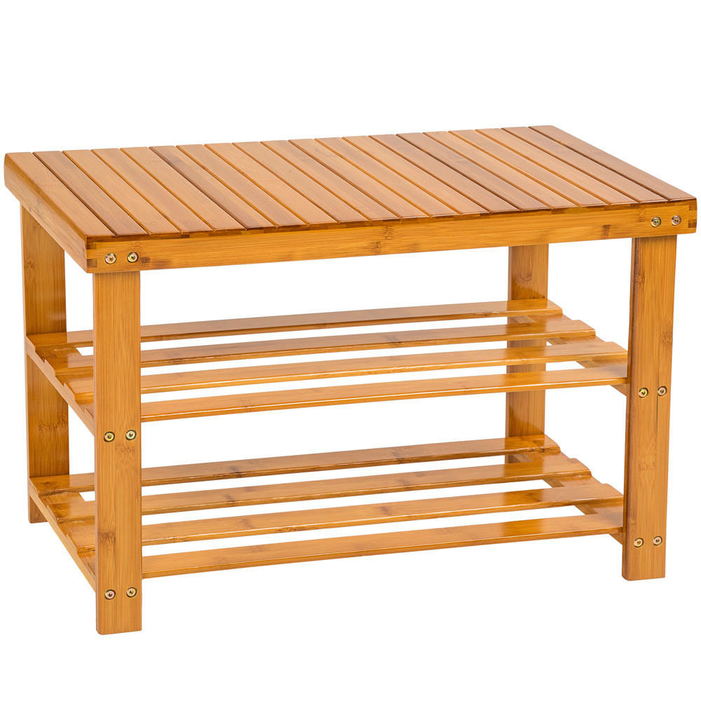 SCHUHBANK Silke,70 x 28 x 45,5 cm,braun - Braun, Holz (28/45.5/70cm) - tectake