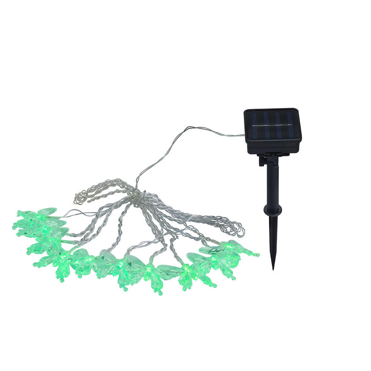 LED AUSSENLEUCHTE Lichterkette Schmetterling Klar - Klar, Kunststoff (470/6/5cm) - Globo Lighting