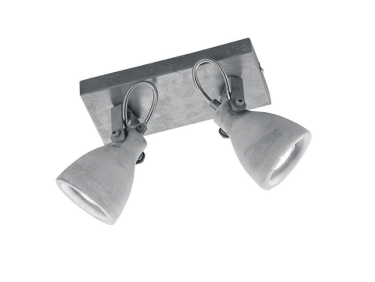 LED-DECKENSTRAHLER Breite 23cm, Beton - Grau, Naturmaterialien/Metall (10/23/18cm) - meineWunschleuchte
