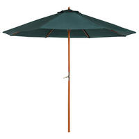 SONNENSCHIRM, Bambus, Dunkelgrün - Dunkelgrün, Kunststoff (270/270cm) - Outsunny