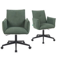 BÜROSTUHL Mika-Malu - Schwarz/Grün, Textil/Metall (60/85/63cm) - DUBI Möbel