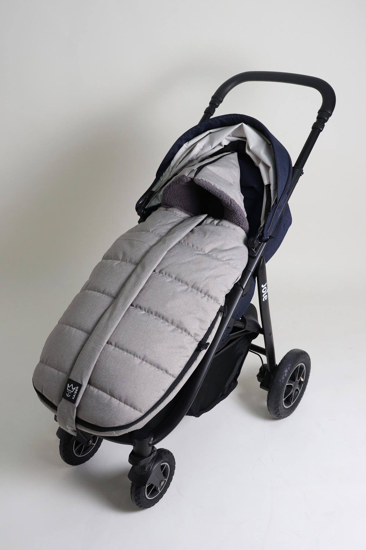 KINDERWAGEN-FUSSSACK Mila, light grey melange - Grau, Textil (48/7/105cm) - Kaiserbaby