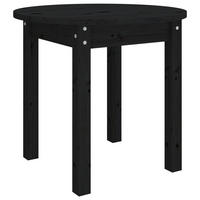 COUCHTISCH Schwarz Ø 45x40 cm Massivholz Kiefer - Schwarz, Holz (45/45/40cm) - furnicato