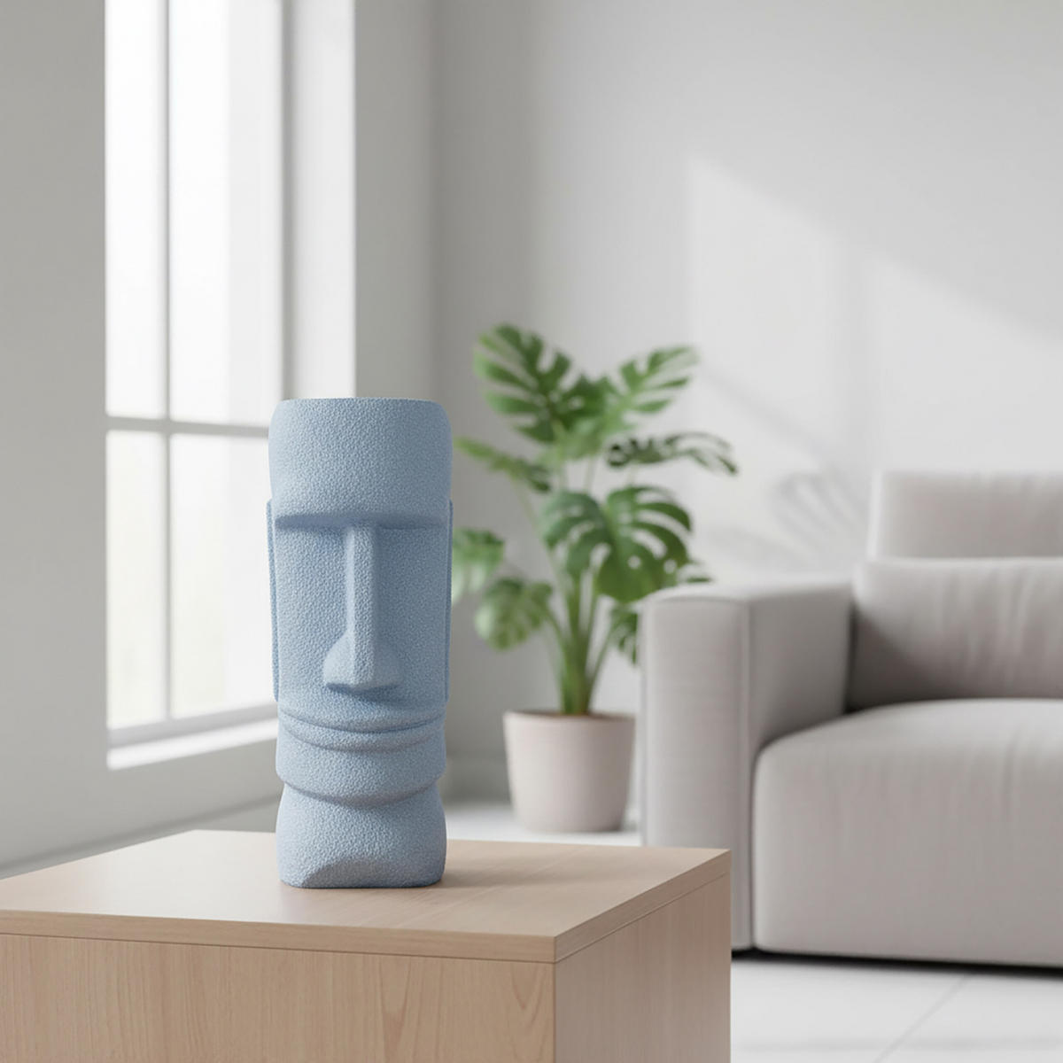 MOAISOCHA - sivá, plast (20/47/18cm) - Relaxdays