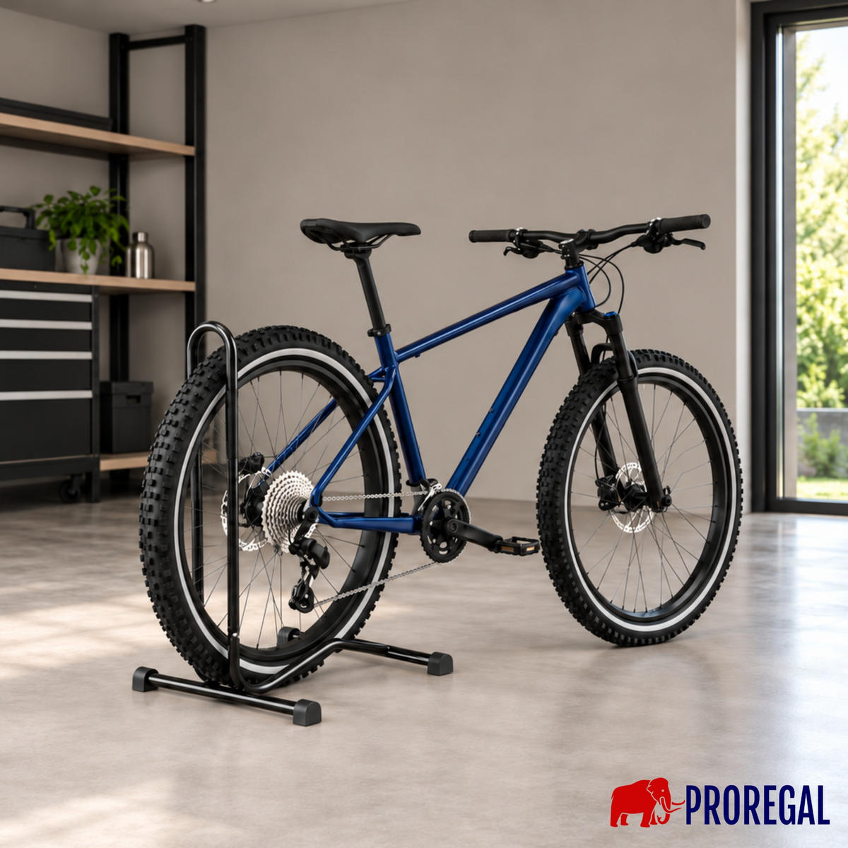 FAHRRADSTÄNDER STAND 2ER SET BIS 29 ZOLL WASSERFEST - Schwarz, Metall (43/74/43cm) - PROREGAL