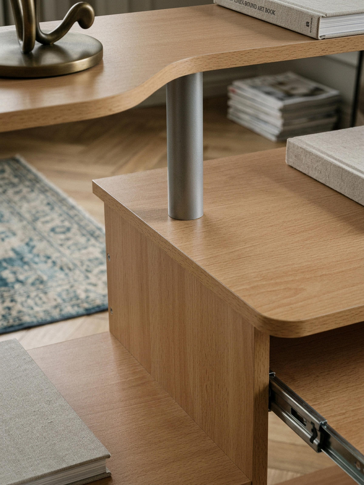 SCHREIBTISCH Computertisch ELBTRAUM Tastaturauszug, Braun 94x48x90 cm - Braun, Holz (48/94/90cm) - KADIMA DESIGN