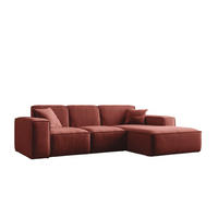 ECKSOFA L-Form Siena Stoff Maloy Kirsche Rechts - Kirschrot, Holz (266/165cm) - Kaiser Möbel