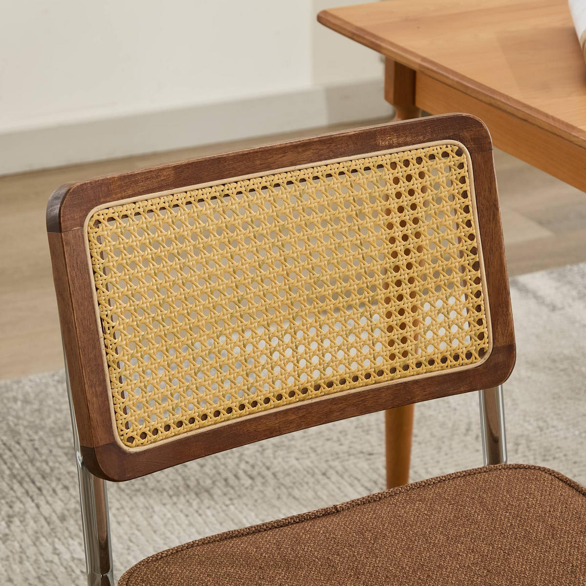 SCHWINGSTUHL DE-36300 2er-Ser mit Rattan-Rückenlehne Kaffee - Braun, Metall (47/81/59cm) - ComfortXL