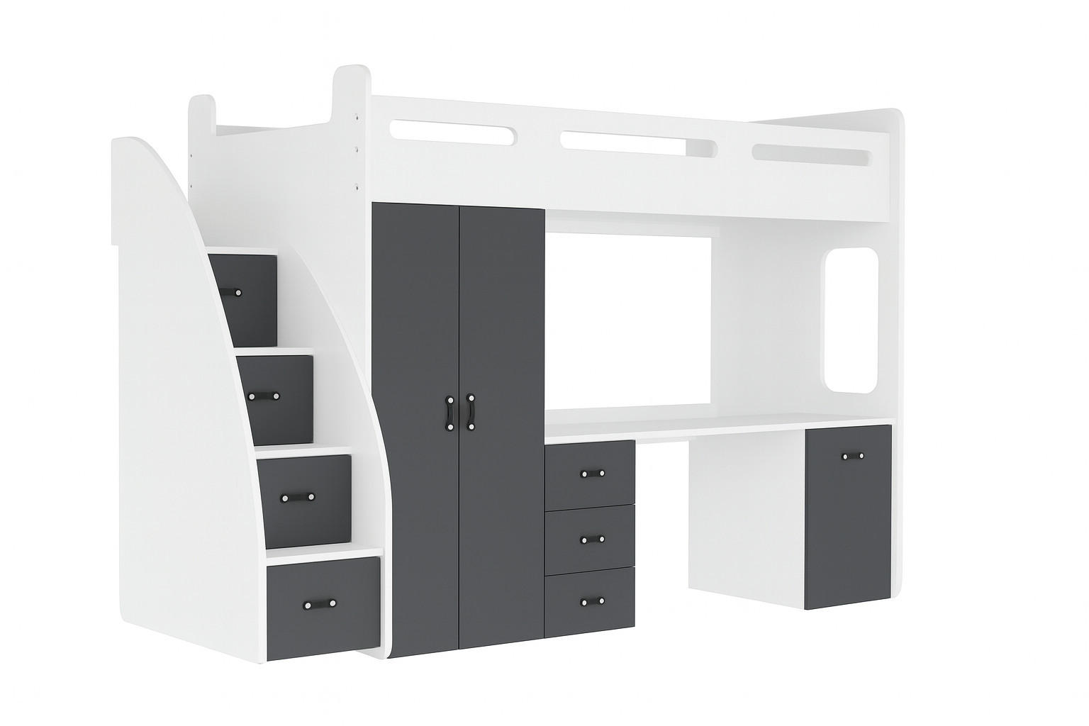 KINDERBETT Zuzia plus grau - Grau, Holzwerkstoff - roe furniture