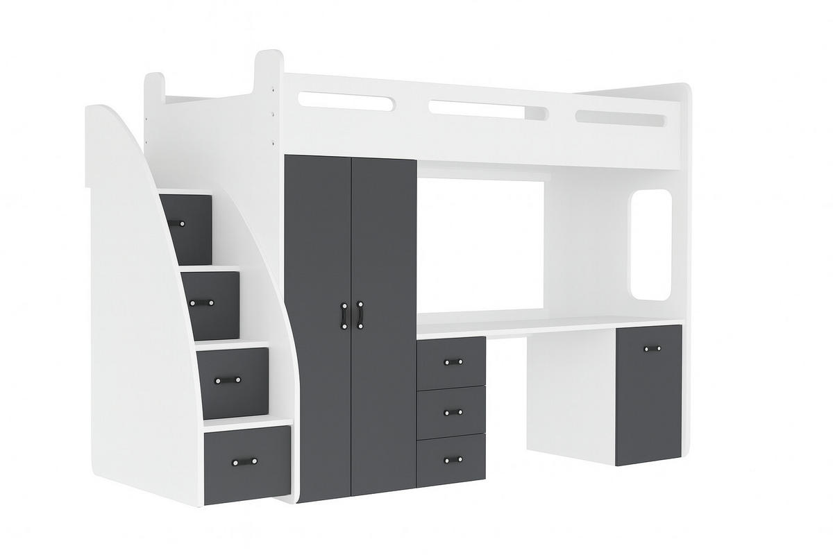 KINDERBETT Zuzia plus grau - Grau, Holzwerkstoff - roe furniture
