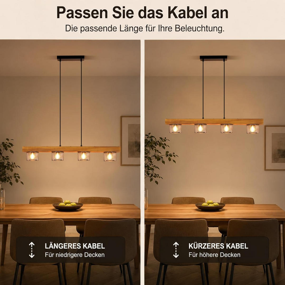PENDELLEUCHTE 10/82/150cm - Schwarz, Metall (82/10/150cm) - Nettlife