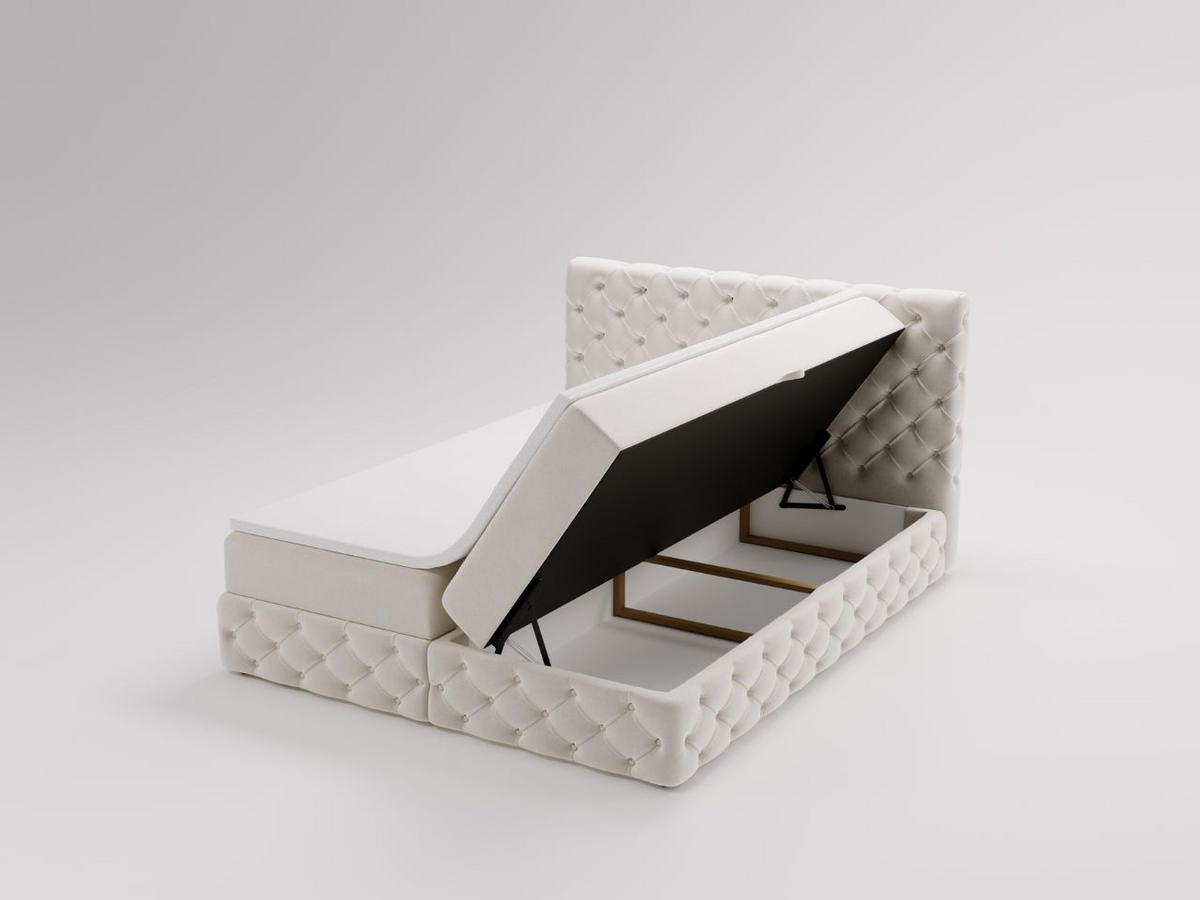 BOXBETT Canolo 140x200 Beige - Beige, Holz/Textil (140/200cm) - Graingold