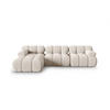 ECKSOFA modular links Bellis aus 3D-Stoff leichtes beige 4 Sitzplätze - Creme, Textil (155/282cm) - Micadoni