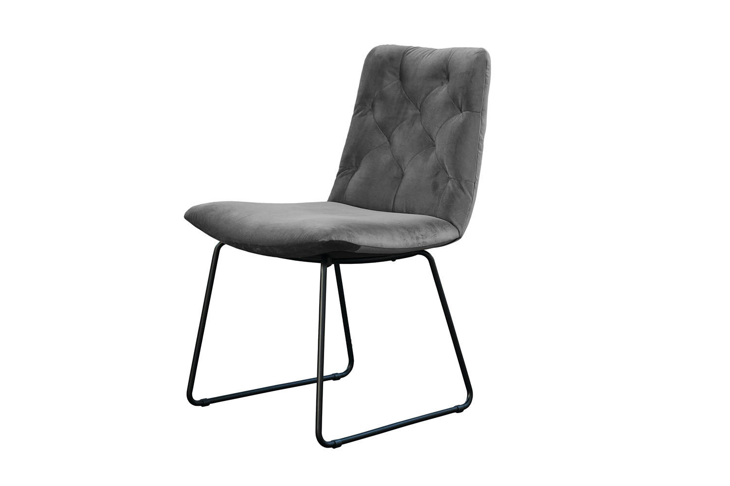 STUHL NEW CHARME Steingrau Velvet - Grau, Textil (52/87/66cm) - KAWOLA