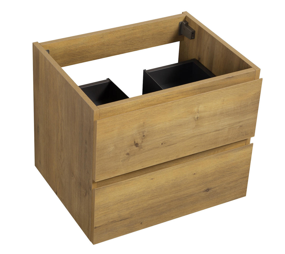 WASCHBECKENUNTERSCHRANK Angela 2 Schubladen Eiche - 60 x 48 x 50 cm - Eichefarben, Holz (60/50/48cm) - Badplaats