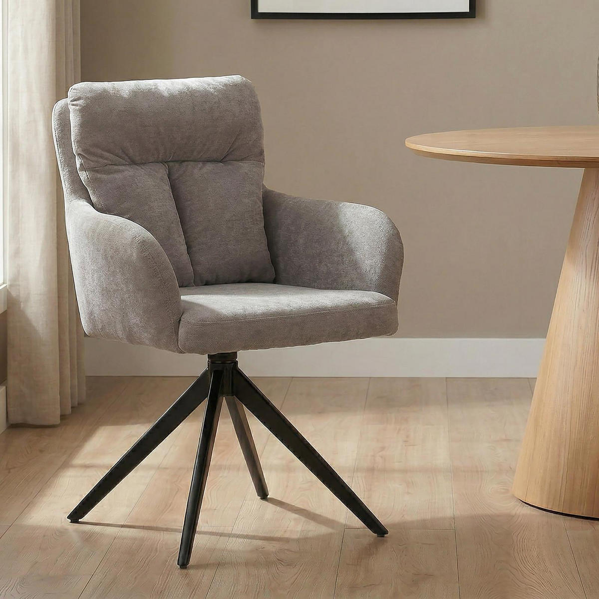 ESSZIMMERSTÜHLE ELARA grau - Grau, Textil (58/87/63cm) - IDIMEX