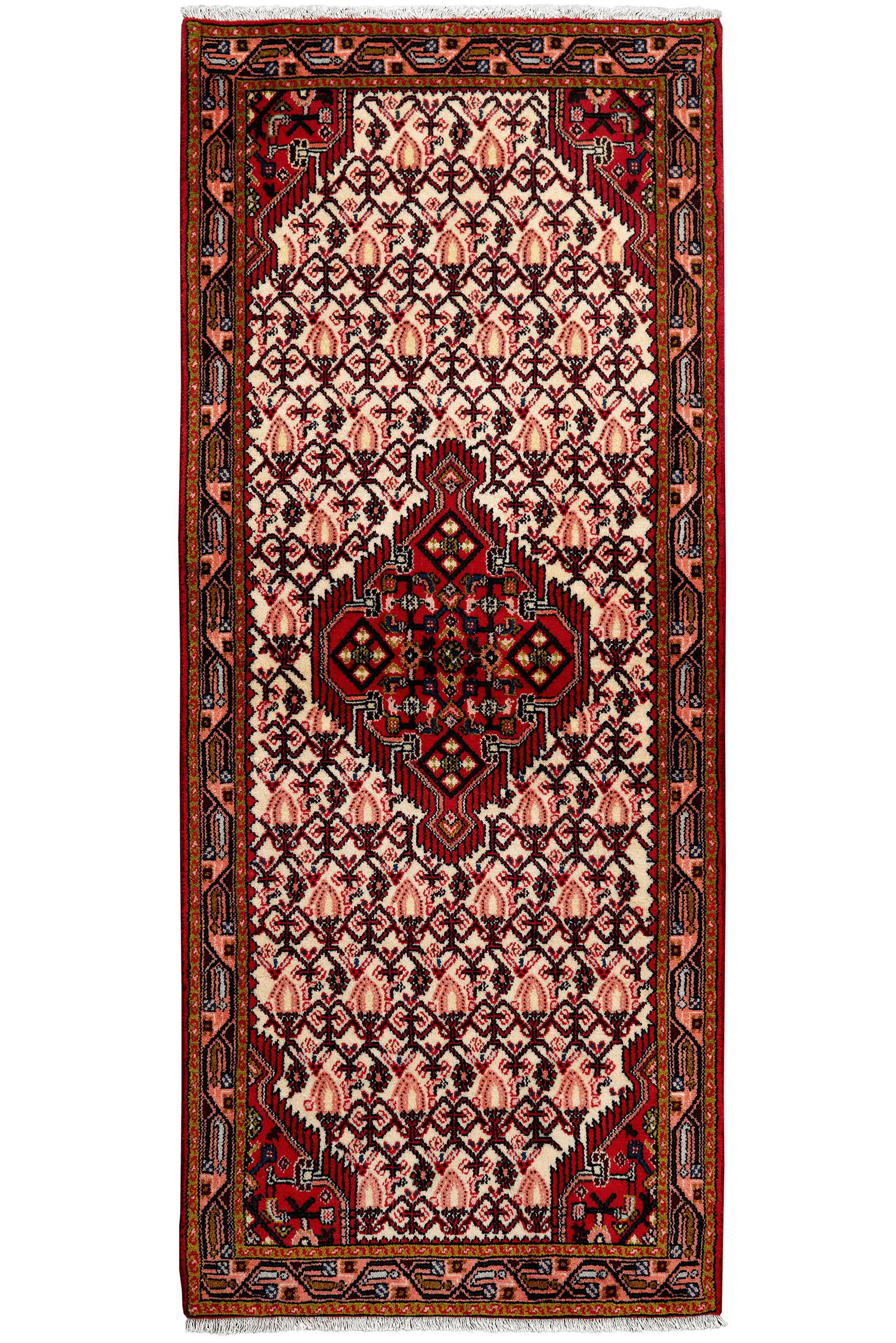 Looma Läufer Beige, Rot 80x195 cm
