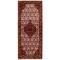 LÄUFER Orient handgeknüpft Assadabad Beige, Rot 195/80 cm Schurwolle - Beige/Rot, Textil (80/195cm) - Looma