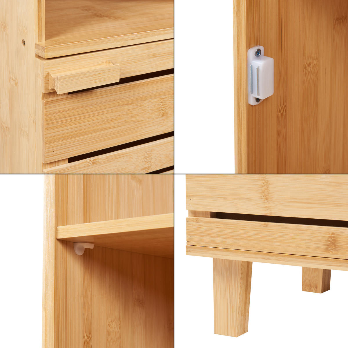 VYSOKÁ SKŘÍŇ Epind - přírodní, dřevo (33/180/30cm) - [en.casa]