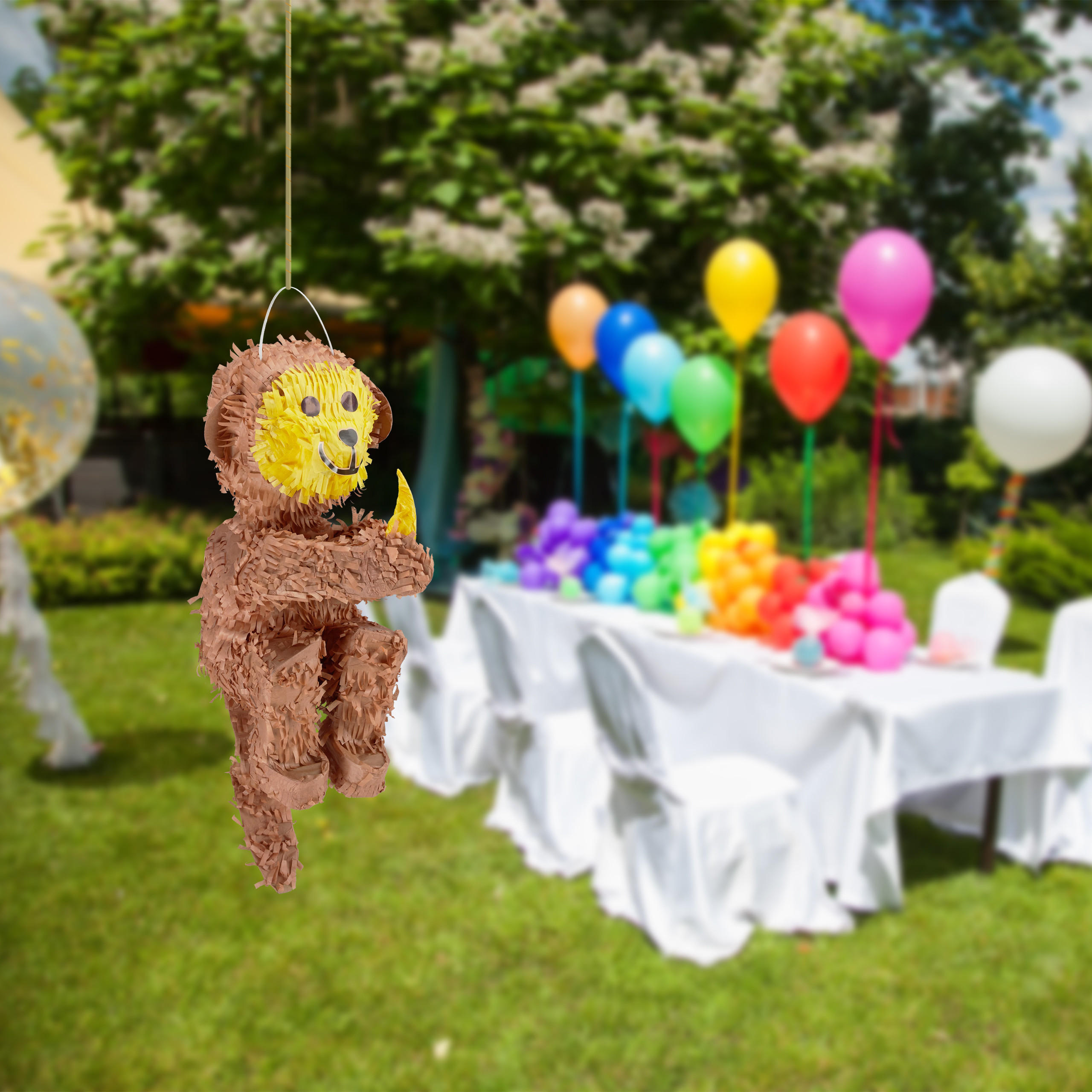 PINATA Affe - Braun, Papier/Wellpappe (20/59/29cm) - Relaxdays