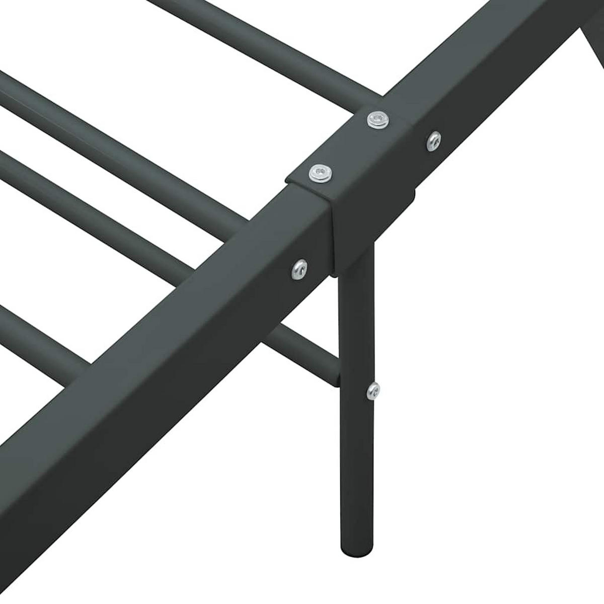 METALLBETT Hess 187/209 cm - Grau, Metall (180/200cm) - Nettlife