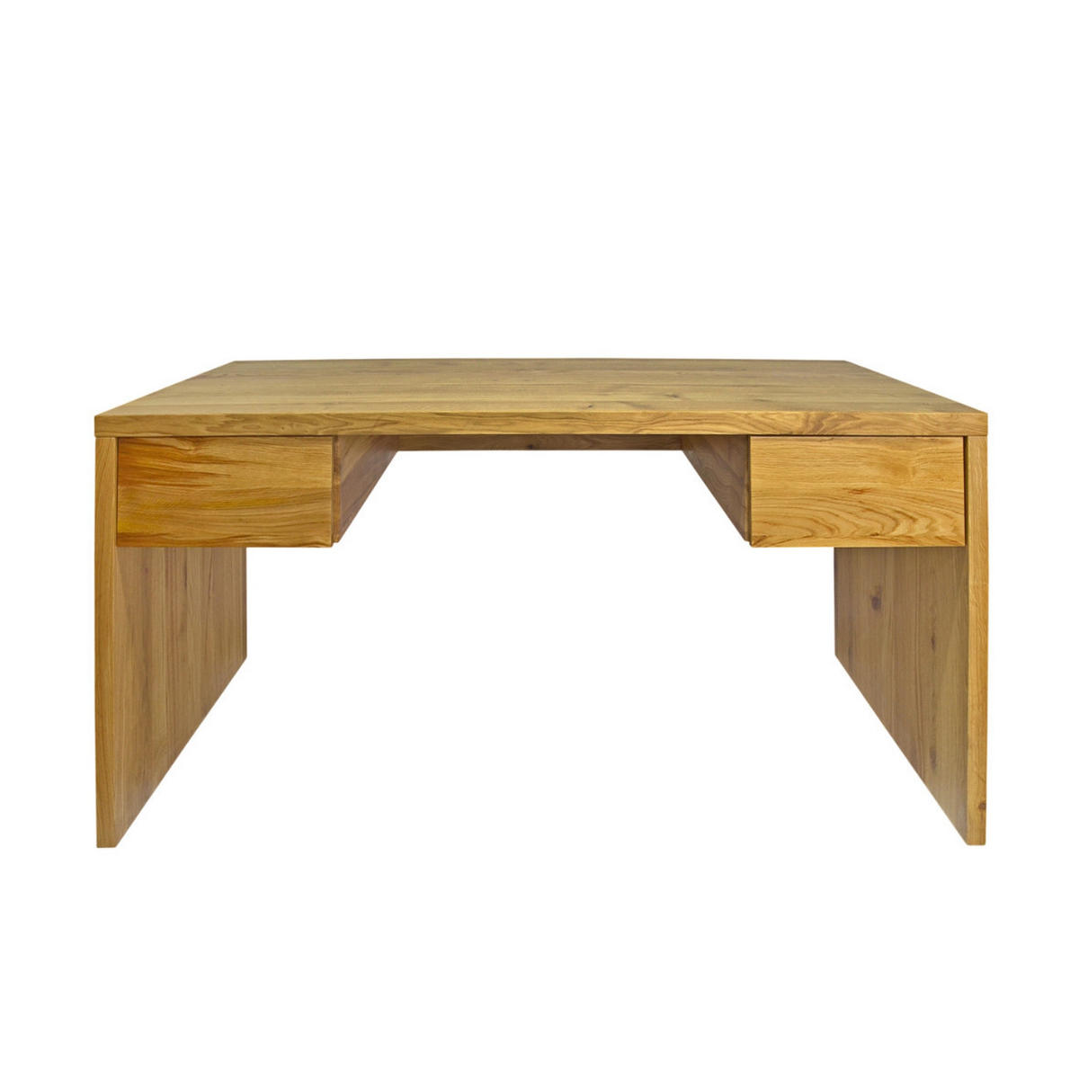 EICHENSCHREIBTISCH mit Schubladen DAVOS I - Eichefarben, Holz (75/170/75cm) - Rawood Furniture
