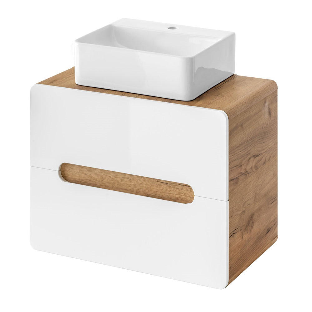 WASCHTISCH Luton-56 - Weiß, Holzwerkstoff (60/67/46cm) - Lomado