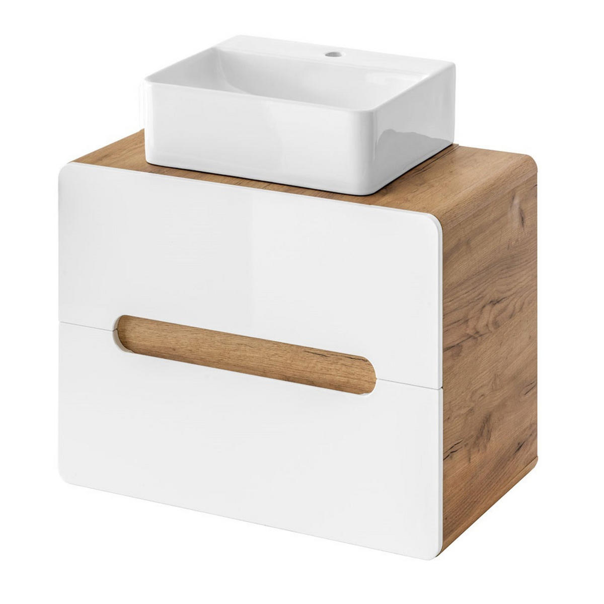 WASCHTISCH Luton-56 - Weiß, Holzwerkstoff (60/67/46cm) - Lomado