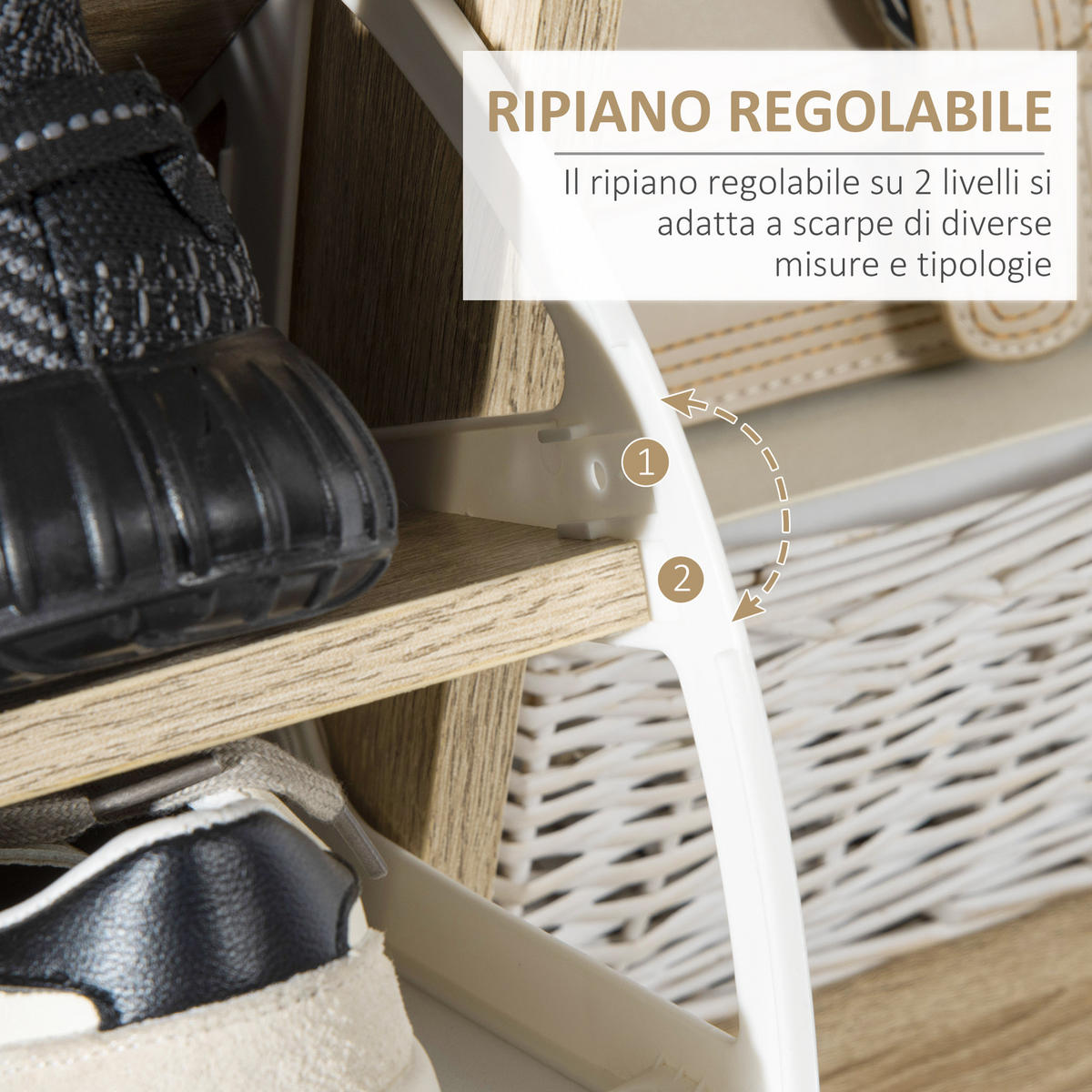 SCHUHREGAL,2 Türen für 8 Paar 80x25,5x112,5cm,weiß - Weiß, Holzwerkstoff (80/112.5/25.5cm) - Vallsero