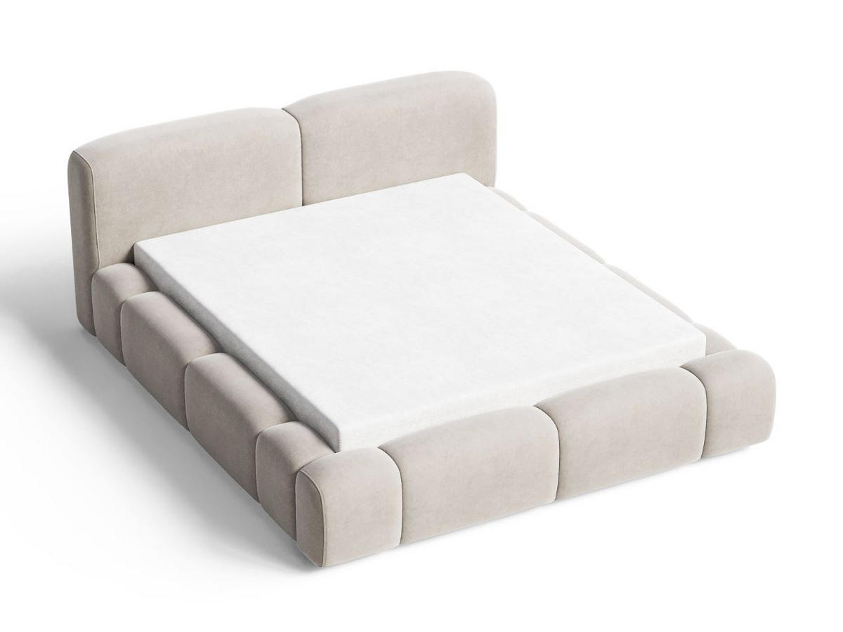 POLSTERBETT Aubi 160x200 Beige - Beige, Textil (160/200cm) - Graingold