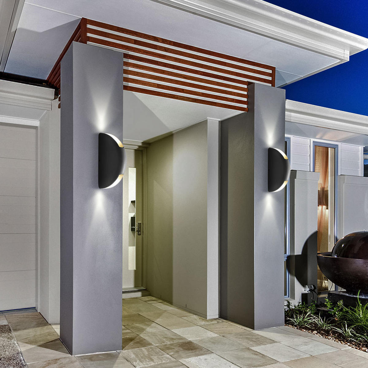 LED AUSSEN-WANDLEUCHTE Grau Metall - Grau, Glas (4.3/20/10cm)