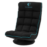 GAMINGOVÁ ŽIDLE NA PODLAHU Černá-tyrkysová látkový potah 360° otočná a nastavitelná - černá/tyrkysová, textil (56/85/92cm) - ML-DESIGN