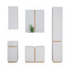 BADMÖBEL-SET Gloria Weiß 5 Teile - Weiß/Sonoma Eiche, Holzwerkstoff (70/55/34cm) - Vicco