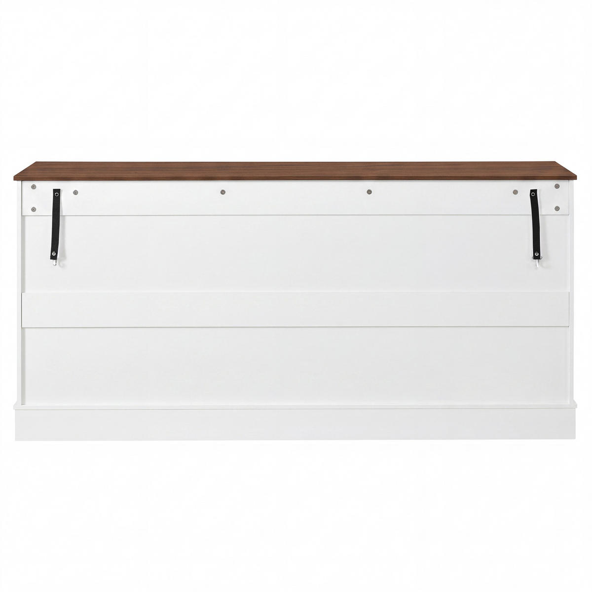 SIDEBOARD DE-37539 160/40/75 cm mit 3D-vertikalen Streifen Weiß - Weiß, Holzwerkstoff (160/75/40cm) - ComfortXL