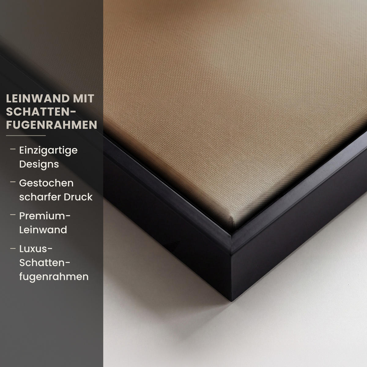 LEINWAND Bilder mit Rahmen - Blumen - Winter - Weiß - Schnee - Beige - 140x90 - Creme, Textil (140/90cm) - MuchoWow