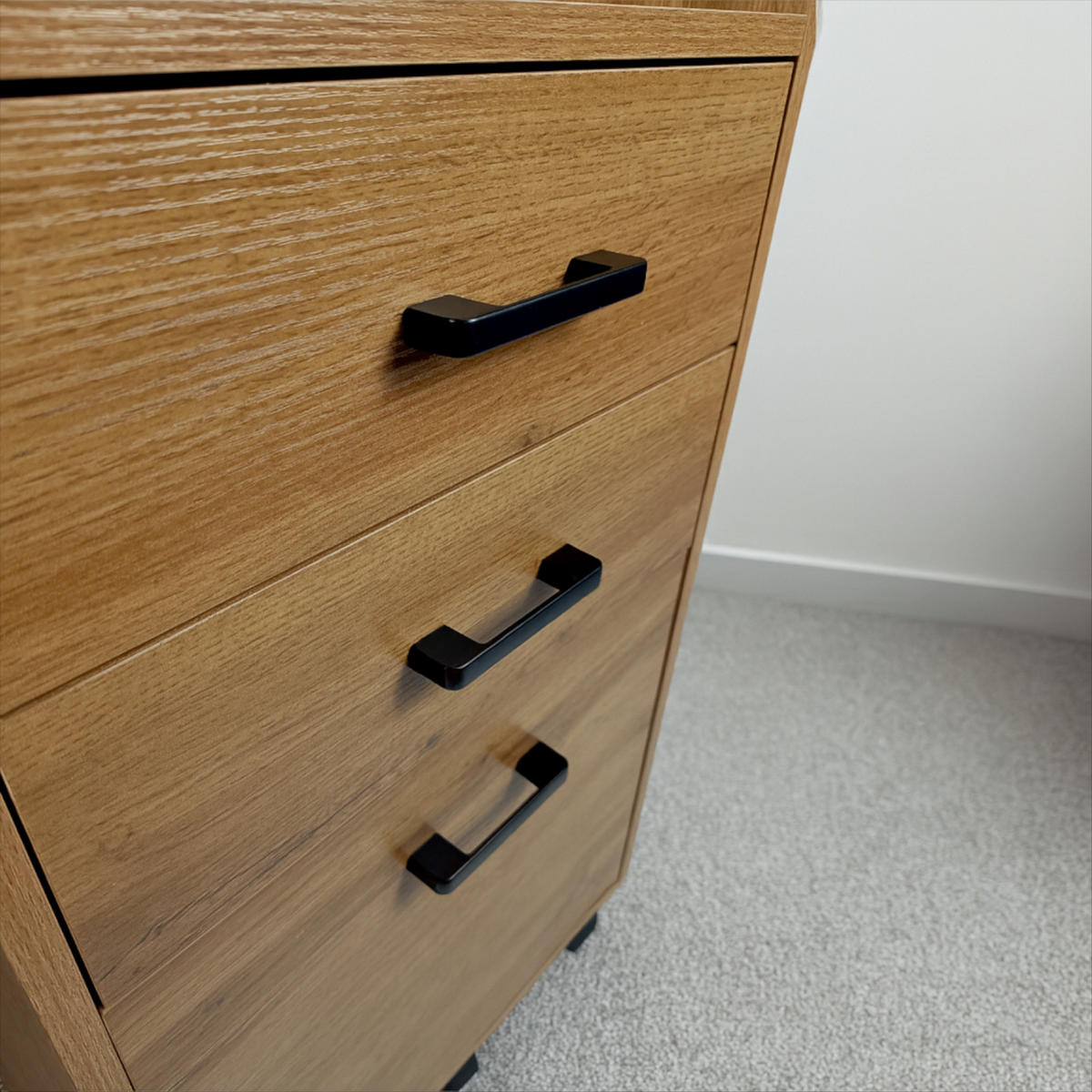 ROLLCONTAINER Holzoptik Erlefarben 3 Schubladen 42x40x72 cm - Erlefarben, Holzwerkstoff/Metall (42/72/40cm) - Begryf