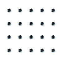 ROLLEN für Möbel, für Schwenkdeckel, Durchmesser 13mm, Stahl und Kunststoff 20er-set - Zinkfarben, Metall (2.6/2/2.6cm) - EMUCA