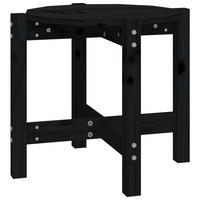 COUCHTISCH Schwarz Ø 52,5x45 cm Massivholz Kiefer - Schwarz, Holz (52.5/52.5/45cm) - furnicato