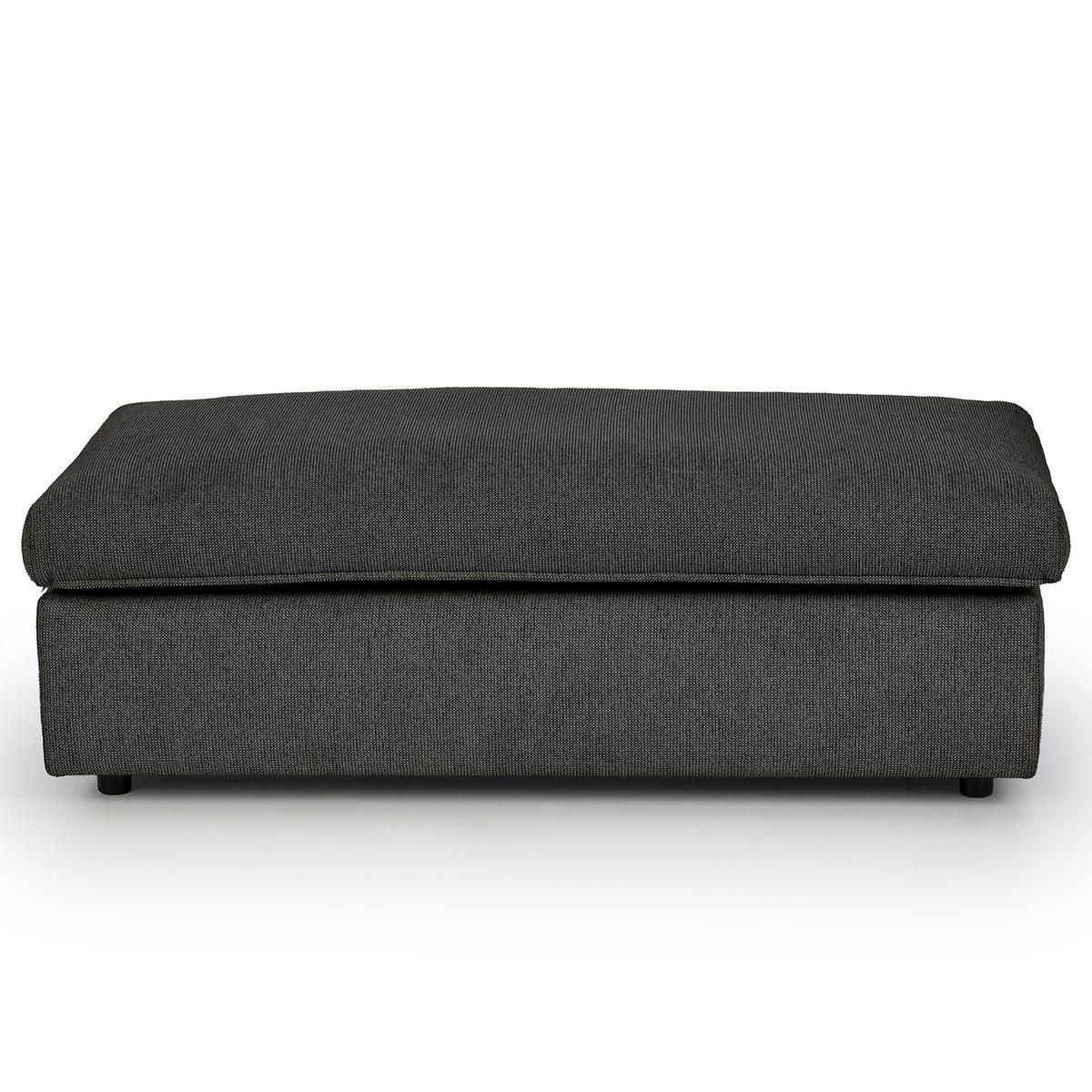 POLSTERHOCKER - Anthrazit/Schwarz, Kunststoff/Textil (131/44/61cm) - home24