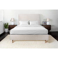 KOPFTEIL gepolstertes – hellbeiger Bouclé-Stoff - 200 cm - Beige, Karton/Holz (200/120/10cm) - Sommeil de Plomb