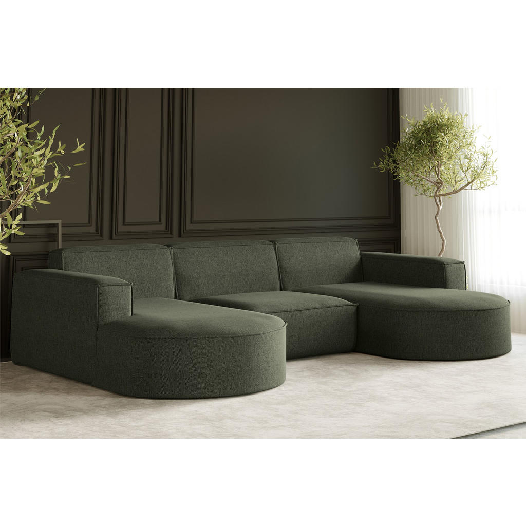 Thumbnail - Kaiser Möbel Ecksofa, Dunkelgrün, Holz, 299x165 cm, Wohnzimmer, Sofas & Couches, Wohnlandschaften, Ecksofas
