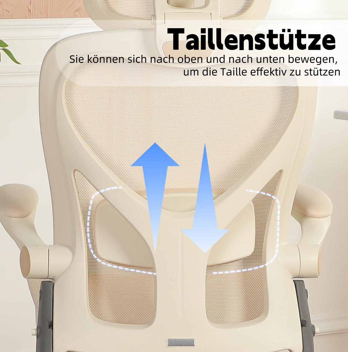 DREHSTUHL 67/67/129 cm cream aus Schaumstoff mit klappbarer Rückenlehne und Kopfstütze - Creme, Kunststoff (62/129/48.5cm) - OKWISH