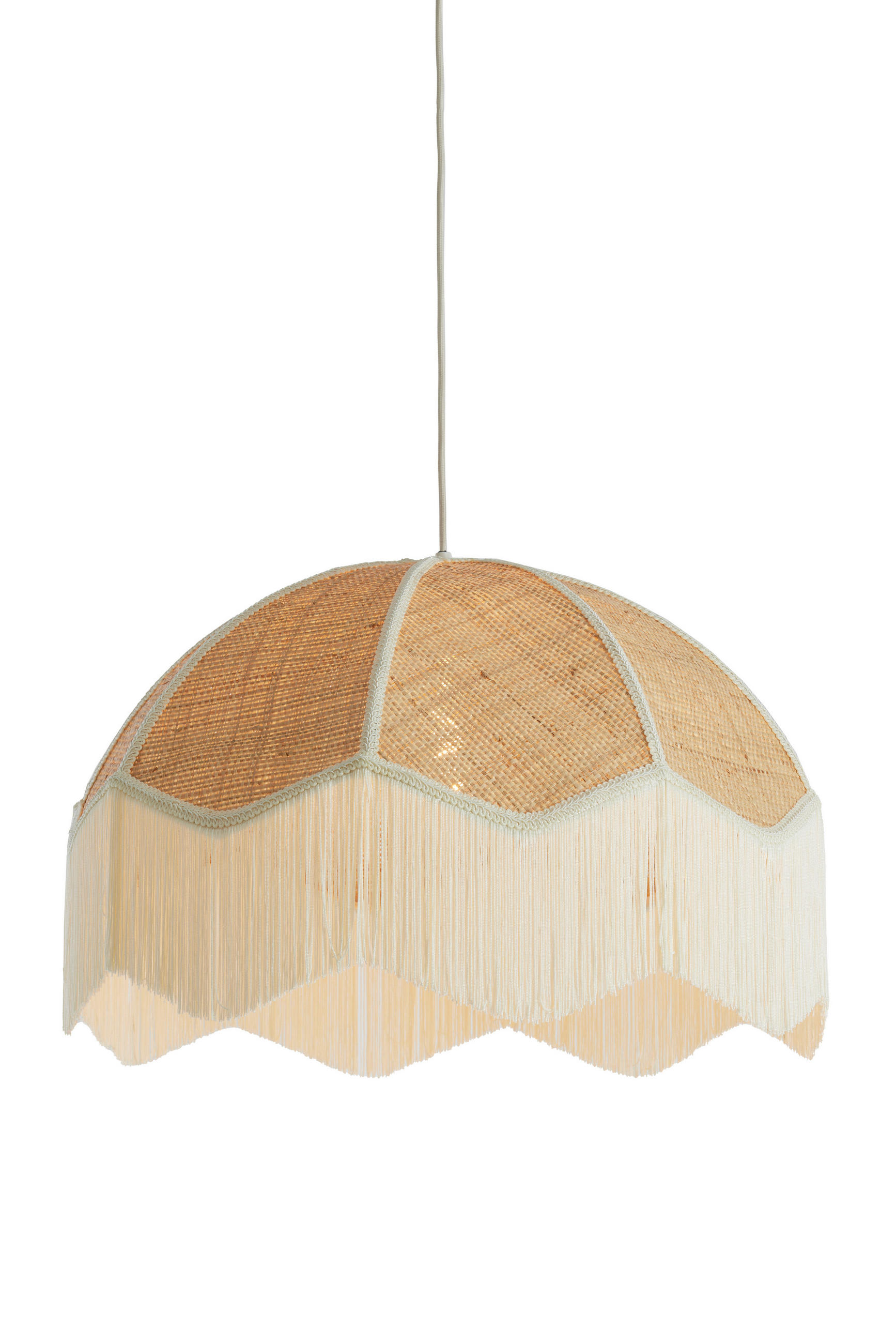 HÄNGELAMPE Malacia Braun Ø60/41 cm - Braun, Naturmaterialien (60/60/41cm) - Light & Living
