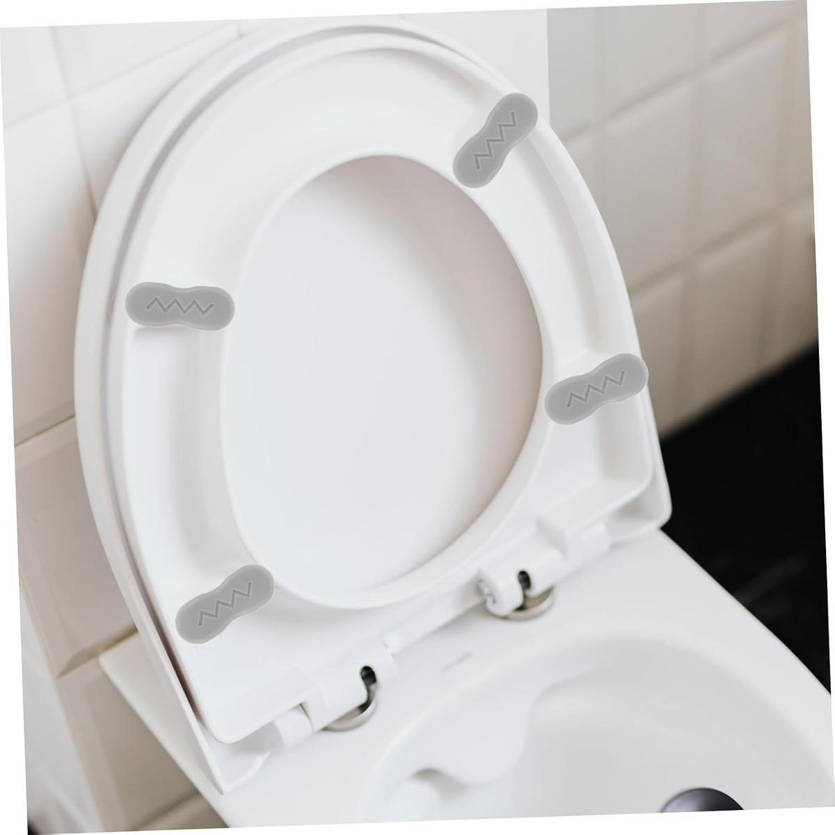 TOILETTENSITZERHÖHUNG,SILBERFARBEN,4.5/2/1.8CM,4ER-PACK - Silberfarben, Kunststoff (7/2/7cm)