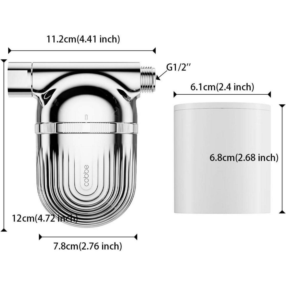 DUSCHFILTER mit Vitamin C 34-Stufen-System Chrom - Silberfarben, Metall (12/12.7/14.5cm)