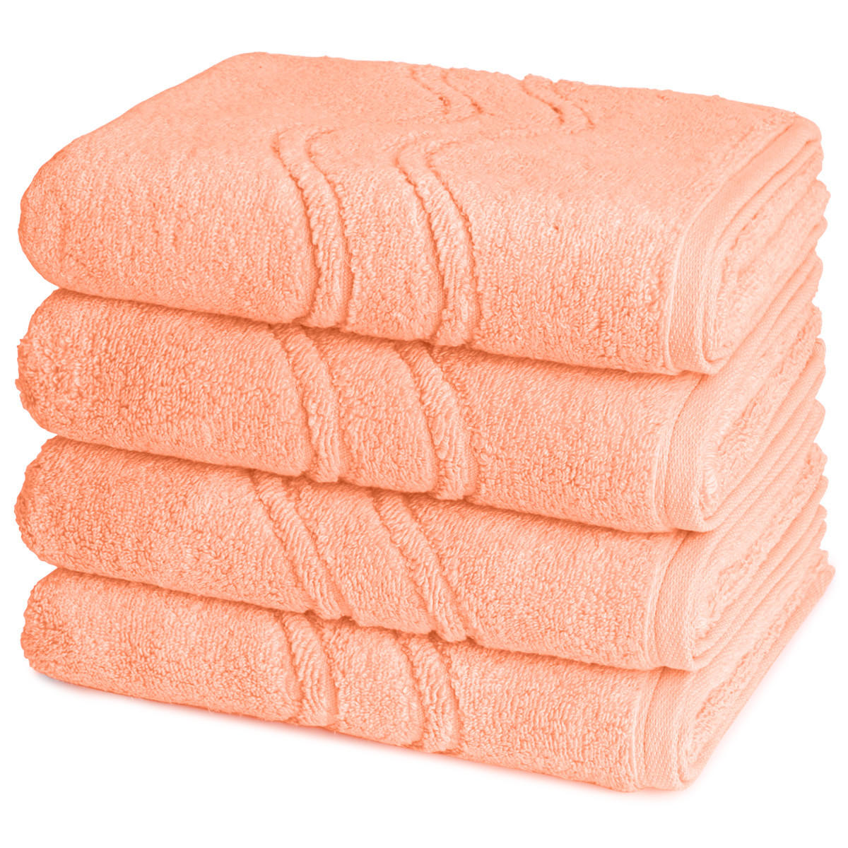 HANDTUCH Cashmere feeling 4er-Set - Orange, Textil (50/100cm) - Ross