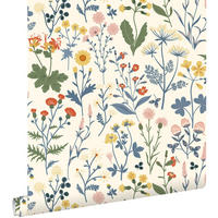 TAPETE Feldblumen 50 x 900 cm - Weiß, Papier (50/900cm) - ESTAhome