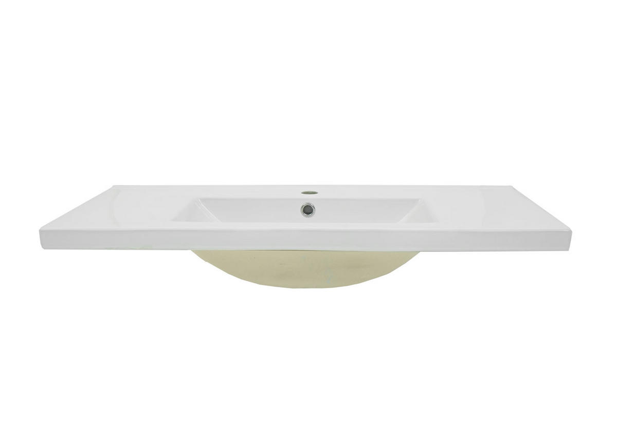 WASCHBECKEN eckig Weiß - Weiß, Keramik (92/17/46cm) - MCW